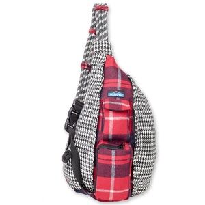 Kavu Houndstooth Plaid Rope Sling Bag Crossbody